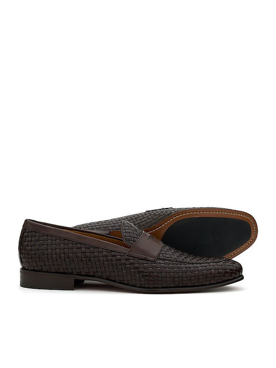 Leder Herren Mokassins in Braun Farbe