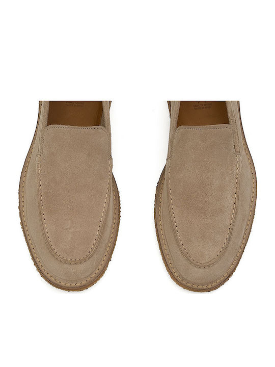 Wildleder Herren Mokassins in Beige Farbe