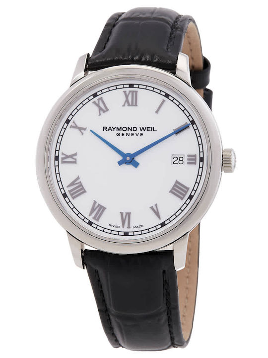 Raymond Weil Toccata Ανδρικό Ρολόι 39mm Μπαταρίας με Μαύρο Δερμάτινο Λουράκι
