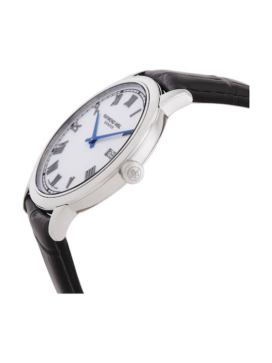 Raymond Weil Toccata Ανδρικό Ρολόι 39mm Μπαταρίας με Μαύρο Δερμάτινο Λουράκι