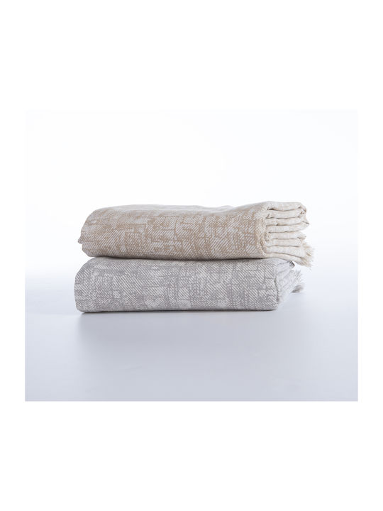 Nef-Nef Homeware Garcia Ριχτάρι Πολυθρόνας Ζακάρ 170x180εκ. Grey
