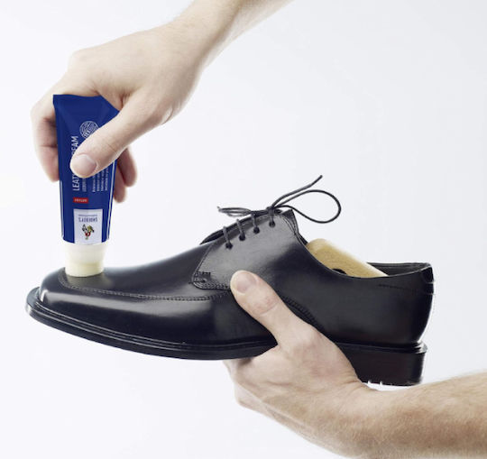 Shoeboy's Leather Cream 75ml 47 Black Κρέμα Βαφής Δέρμα Σωληνάριο Σφουγγαράκι Ανοιχτό Πράσινο