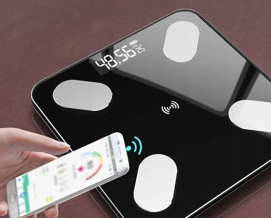 Smart Ζυγαριά με Bluetooth Μαύρη