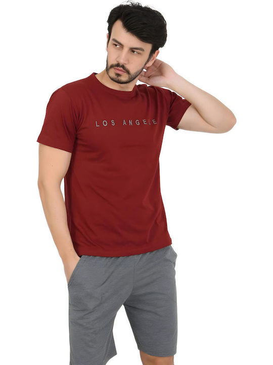 SNC Homewear Καλοκαιρινή Ανδρική Μπλούζα Πιτζάμας Βαμβακερή