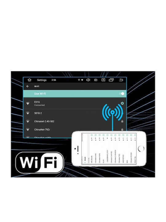 Автомобилна Аудио Система (Блутут/USB/WiFi/GPS/Apple-Carplay/Android-Auto) с Тъчскрийн 9"