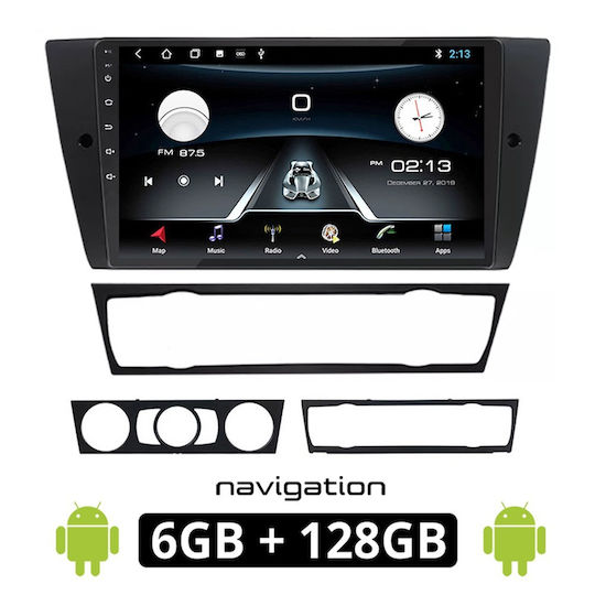 Car Audio System for BMW E90 / E91 / E92 / Series 3 (E91) / Series 3 2005-2012 (Bluetooth/USB/AUX/WiFi/GPS/Apple-Carplay/Android-Auto) with Touch Screen 9"