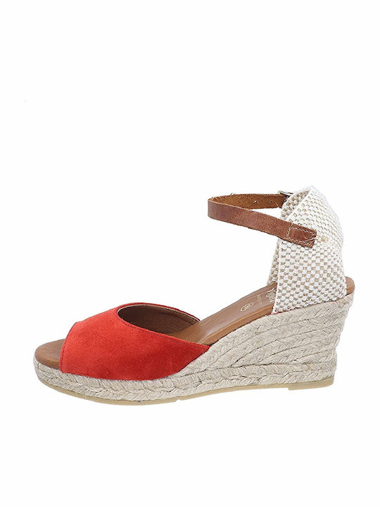 Vitelo Damenplattformen im Espadrilles-Stil Rot