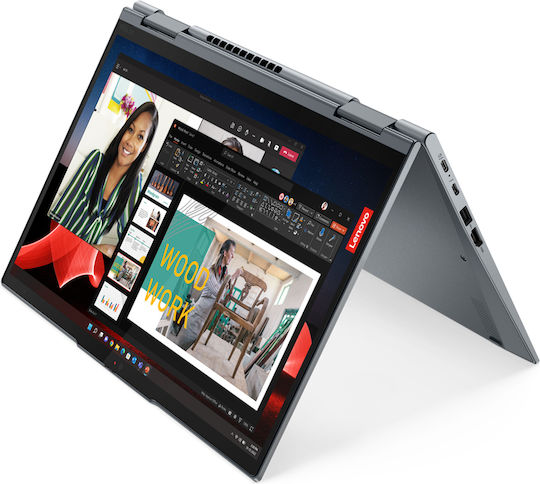 Lenovo ThinkPad X1 Yoga Gen 8 14" IPS FHD+ Touchscreen (i5-1345U/32GB/2TB SSD/W11 Pro) Сив Буреносен (Английски САЩ Клавиатура)