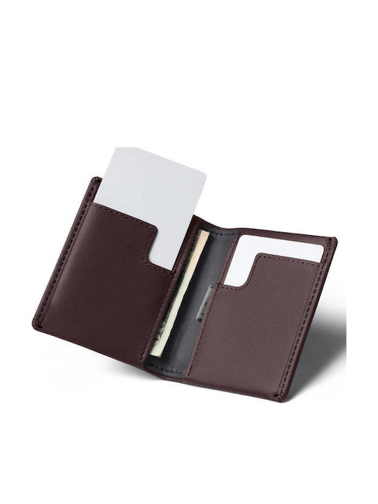 Leather Men's Wallet Cards Purple