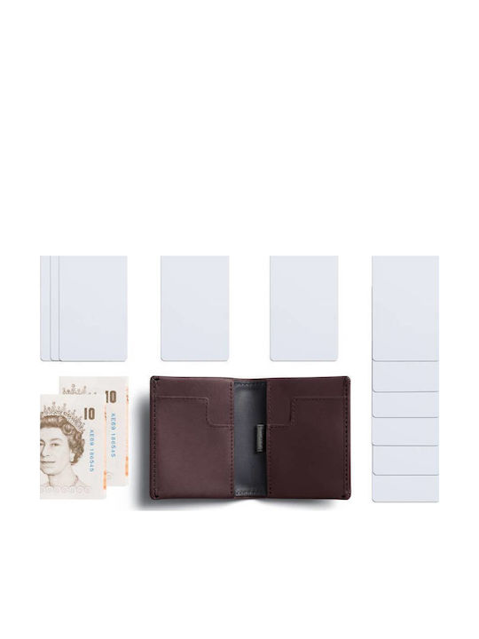 Leather Men's Wallet Cards Purple