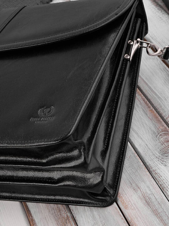 Leather Men's Briefcase Black