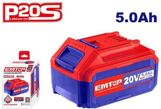 Emtop Werkzeugbatterie Lithium 20V mit Kapazität 2Ah