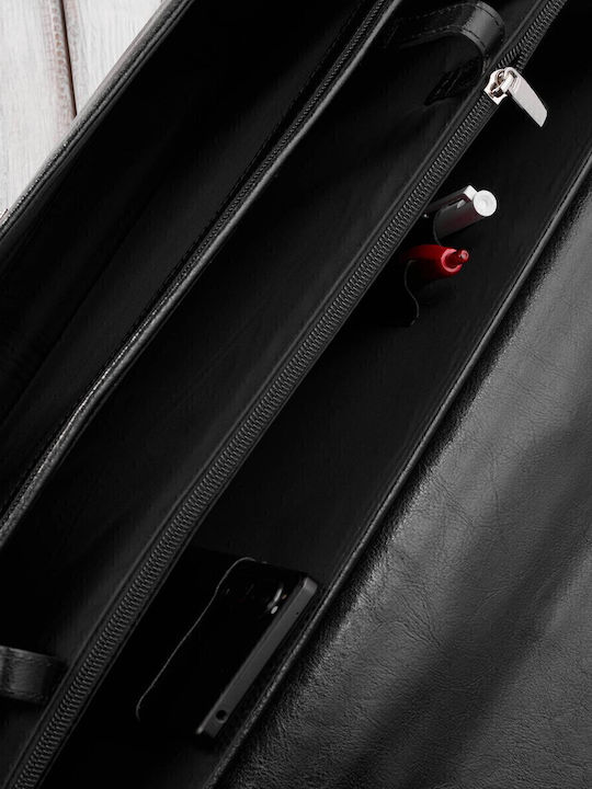 Leather Men's Briefcase Black