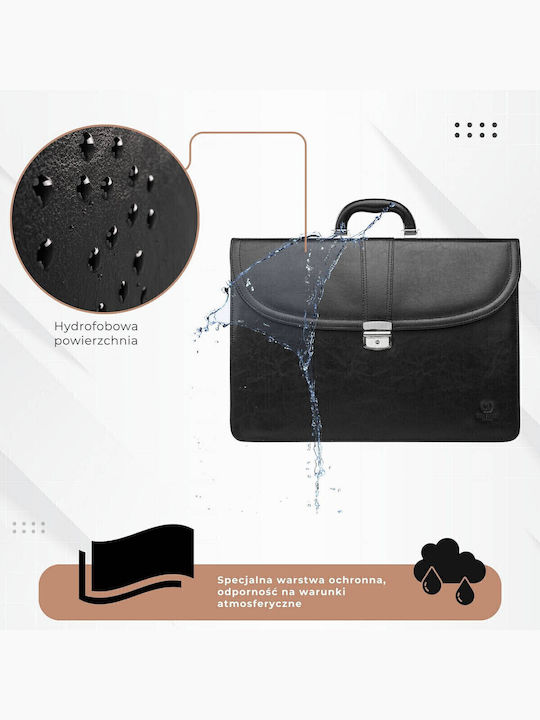 Leather Men's Briefcase Black