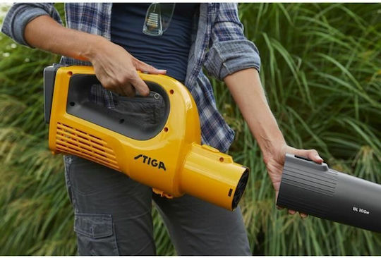 Stiga BL 100e Φυσητήρας Χειρός 20V με 1 Μπαταρία 4Ah & Ρύθμιση Έντασης με Μέγιστη Ταχύτητα Αέρα 115.2km/h