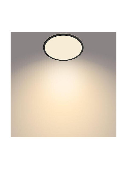 Philips Ceiling Mount Light Bathroom 30cm Black with Integrated LED
