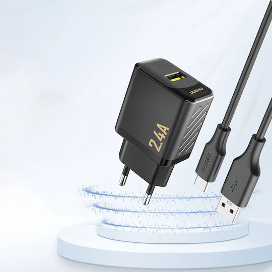 Dudao Зарядно без кабел с USB-A порт Черен (A23)