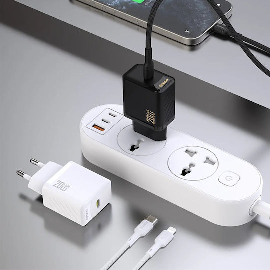 Dudao Φορτιστής Χωρίς Καλώδιο GaN με Θύρα USB-C 20W Power Delivery Μαύρος (A26)
