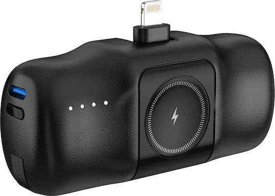 Wozinsky WF16-YLS Lightning Power Bank 5000mAh 15W с USB-C порт Черен