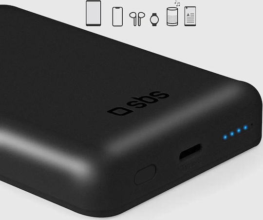 SBS MagSafe Power Bank 5000mAh 5W με Θύρα USB-C Μαύρο