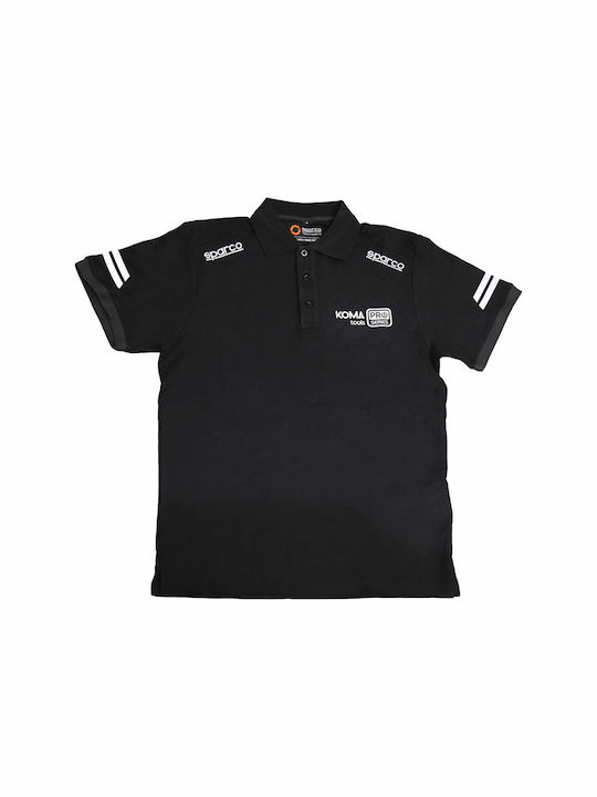 Sparco Tech Toledo Men's Work Polo T-Shirt Black Grey 02415nrgs