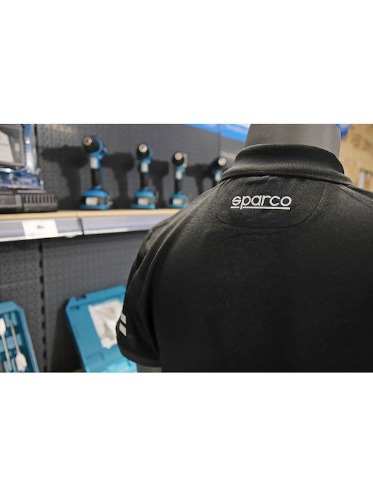 Sparco Tech Toledo Men's Work Polo T-Shirt Black Grey 02415nrgs