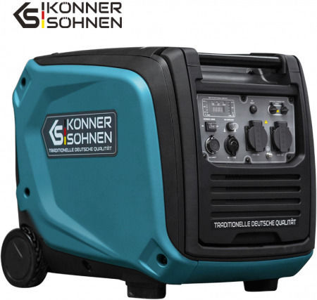 Könner & Söhnen KS 4000iE S Тиха Генератор Куфар Inverter Бензин (четиритактов) Четиритактов с Миза, Гуми и Максимална Мощност 5kVA
