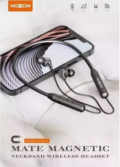 Moxom MX-WL51 In-ear Bluetooth Handsfree Ακουστικά Μαύρα