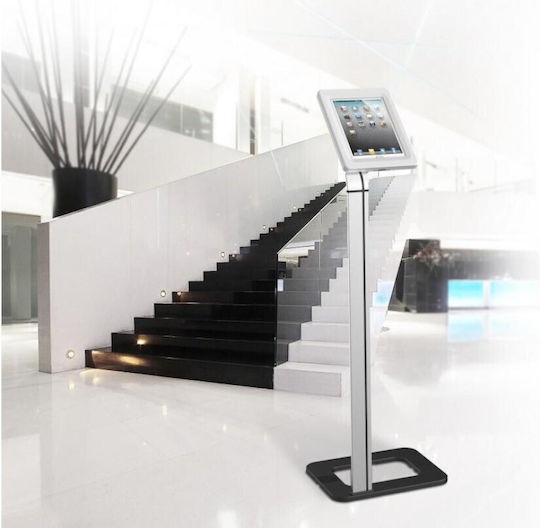Techly Stand with Security Key Tablet Stand Floor Until 10.1" Silver