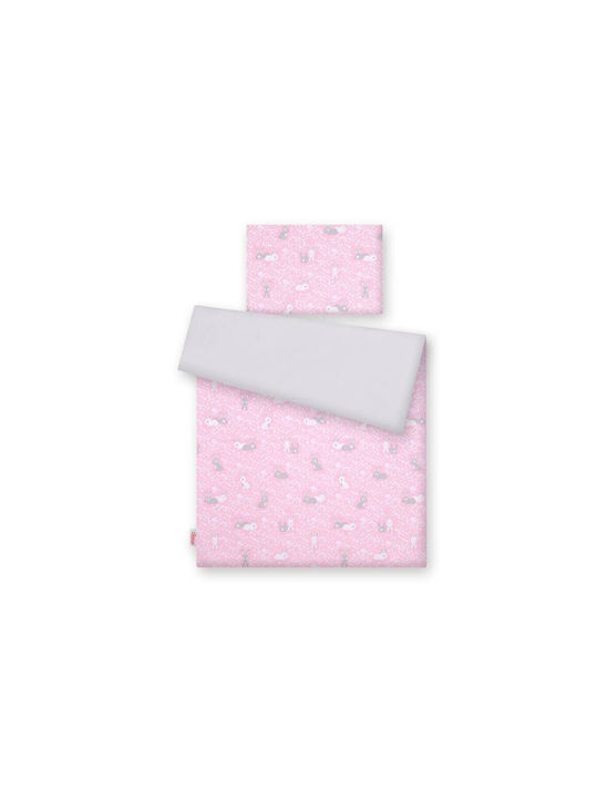 Bobono Set Kids Duvet Cover Pink, Gray 90x120cm