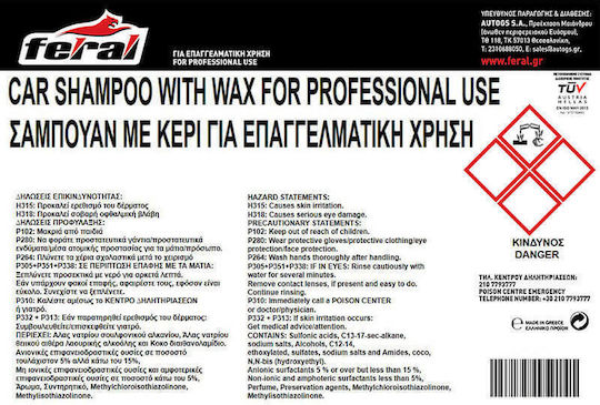 Feral Автомобилен шампоан With Wax 4lt
