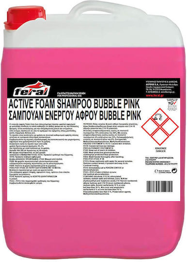 Feral Bubble Pink Autoshampoo mit Aktivschaum With Wax und Aroma Kaugummi 10lt