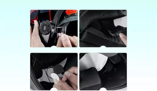 EJEAS Q2 Einzelne Gegensprechanlage für Motorradhelm mit Bluetooth