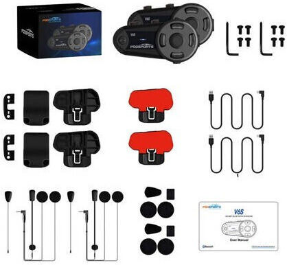 Fodsports V6S Dual Intercom for Riding Helmet