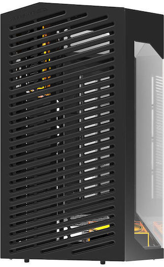 Darkflash DY470 (+fans & gpu bracket) Gaming Middle Tower Carcasă Calculator cu Fereastră Laterală și Iluminare RGB Negru