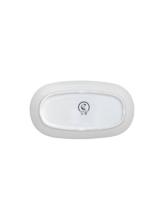 Novatex Serving Platter Oval made of Porcelain White 24x14cm