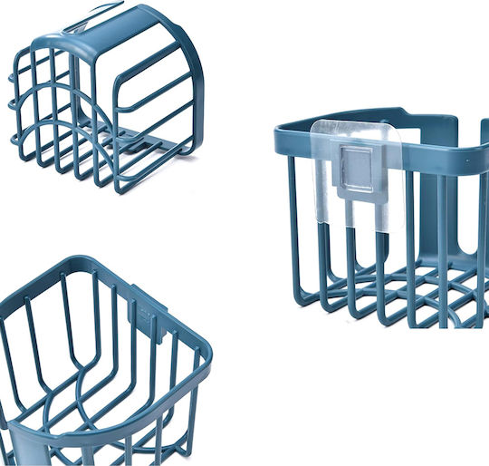 Home Use Wall-mounted Paper Holder Plastic Blue