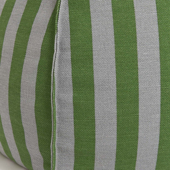 Vibes Pouf Green Blue Stripes