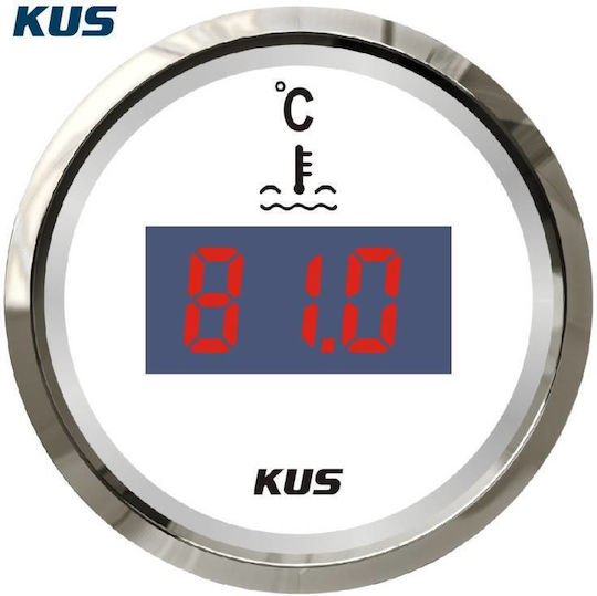 Eval Bootswassertemperaturmessgerät Edelstahl-Digital-Wassertemperaturanzeige Weiß