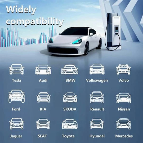 Immax - Σταθμός Φόρτισης Ev Για Ηλεκτρικά Αυτοκίνητα Ac Τύπου 2 16a/380v 22kw 5m + Θήκη