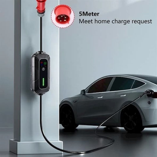 Immax - Σταθμός Φόρτισης Ev Για Ηλεκτρικά Αυτοκίνητα Ac Τύπου 2 16a/380v 22kw 5m + Θήκη