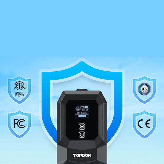 Topdon PulseQ AC Portable Portable Single Phase 3.7kW Charging Station with Built-in Cable Type 2 (252318)