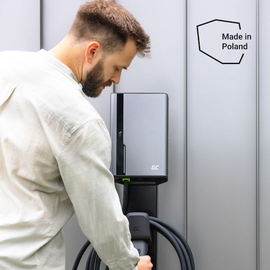 Green Cell Wandmontierter Dreiphasiger Elektroauto-Ladestation 22kW mit Integriertem Kabel Typ 2 (EVGC021B2275)