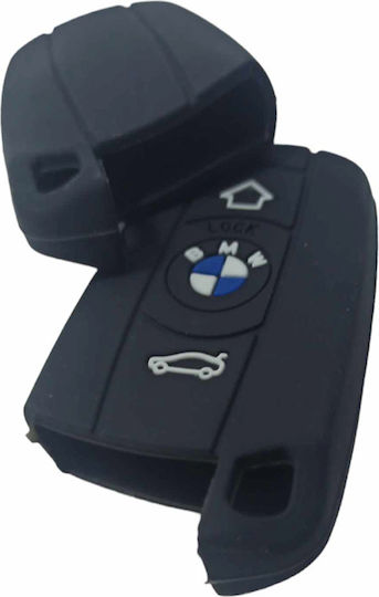 Silicone Car Key Cover Case with 3 Buttons for Universal / Bmw Black