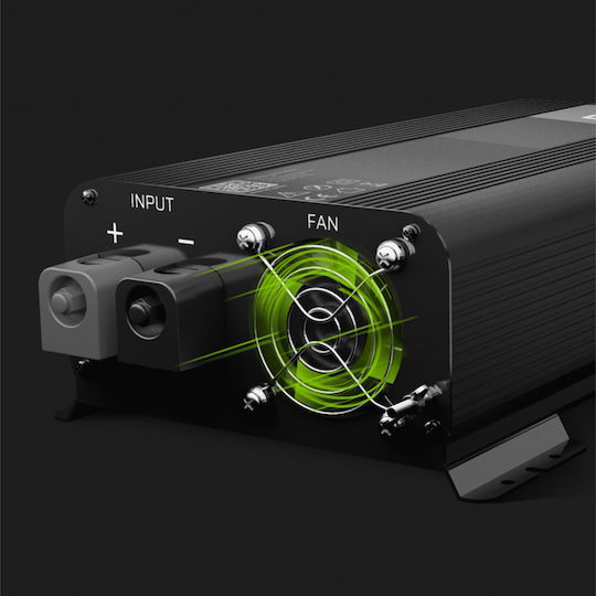 Green Cell Invertor Auto Unda sinusoidală pură 1000W pentru Convertirea 12V DC în 230V AC
