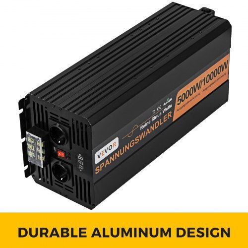 Vevor Inverter für Autos Reine Sinuswelle 5000W zur Umwandlung von 24V DC in 230V AC