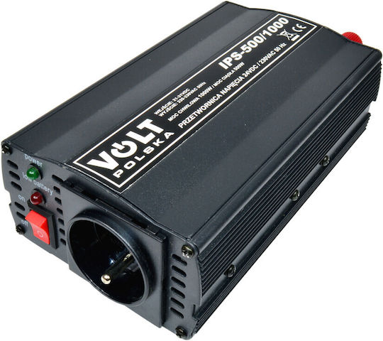 Volt Inverter Αυτοκινήτου Τροποποιημένου Ημιτόνου 1000W για Μετατροπή 12V DC σε 230V AC