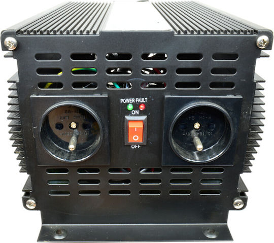 Volt Inverter Αυτοκινήτου Τροποποιημένου Ημιτόνου 2000W για Μετατροπή 12V DC σε 230V AC