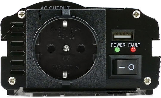 Geko Invertor Auto Modificat Sine Wave 1000W pentru Convertirea 12V DC în 230V AC