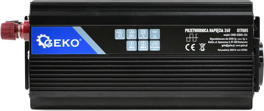 Geko Invertor Auto Modificat Sine Wave 1000W pentru Convertirea 12V DC în 230V AC